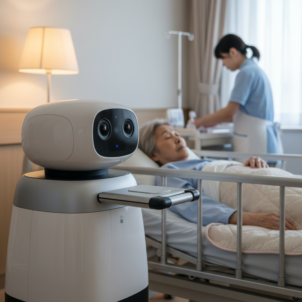AI nursing robot in Japanese elderly care fac