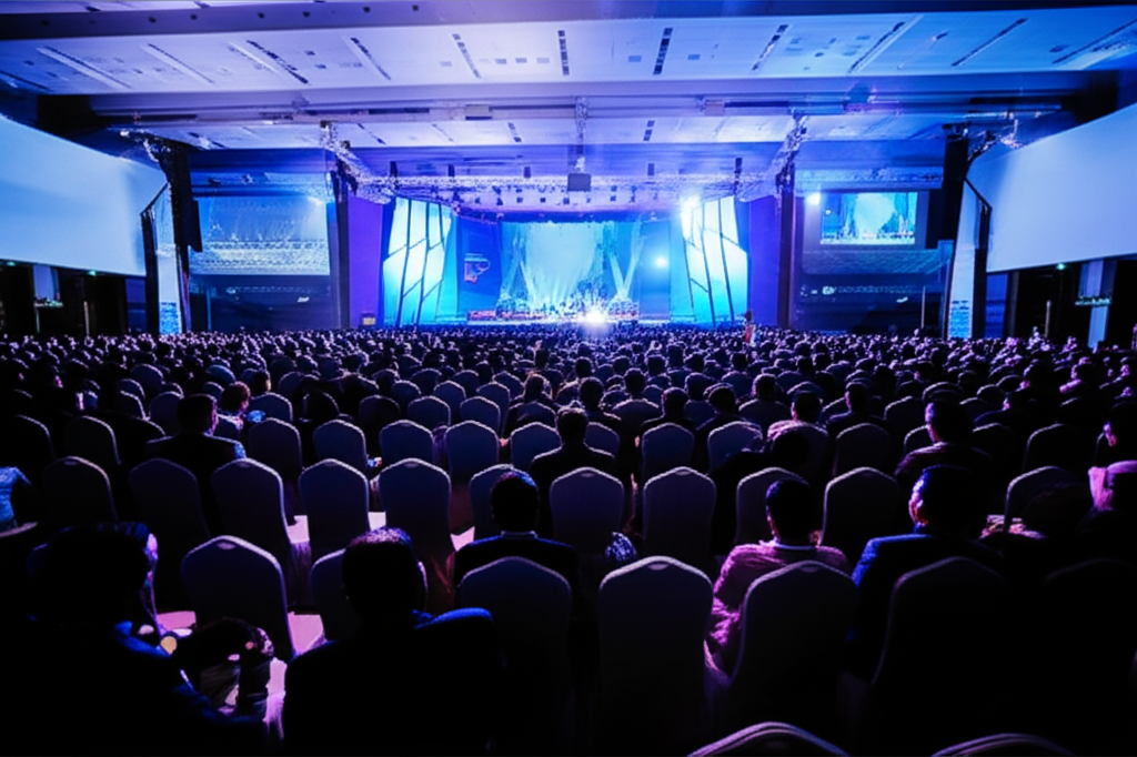 India AI Impact Summit 2026 conference hall with attendees