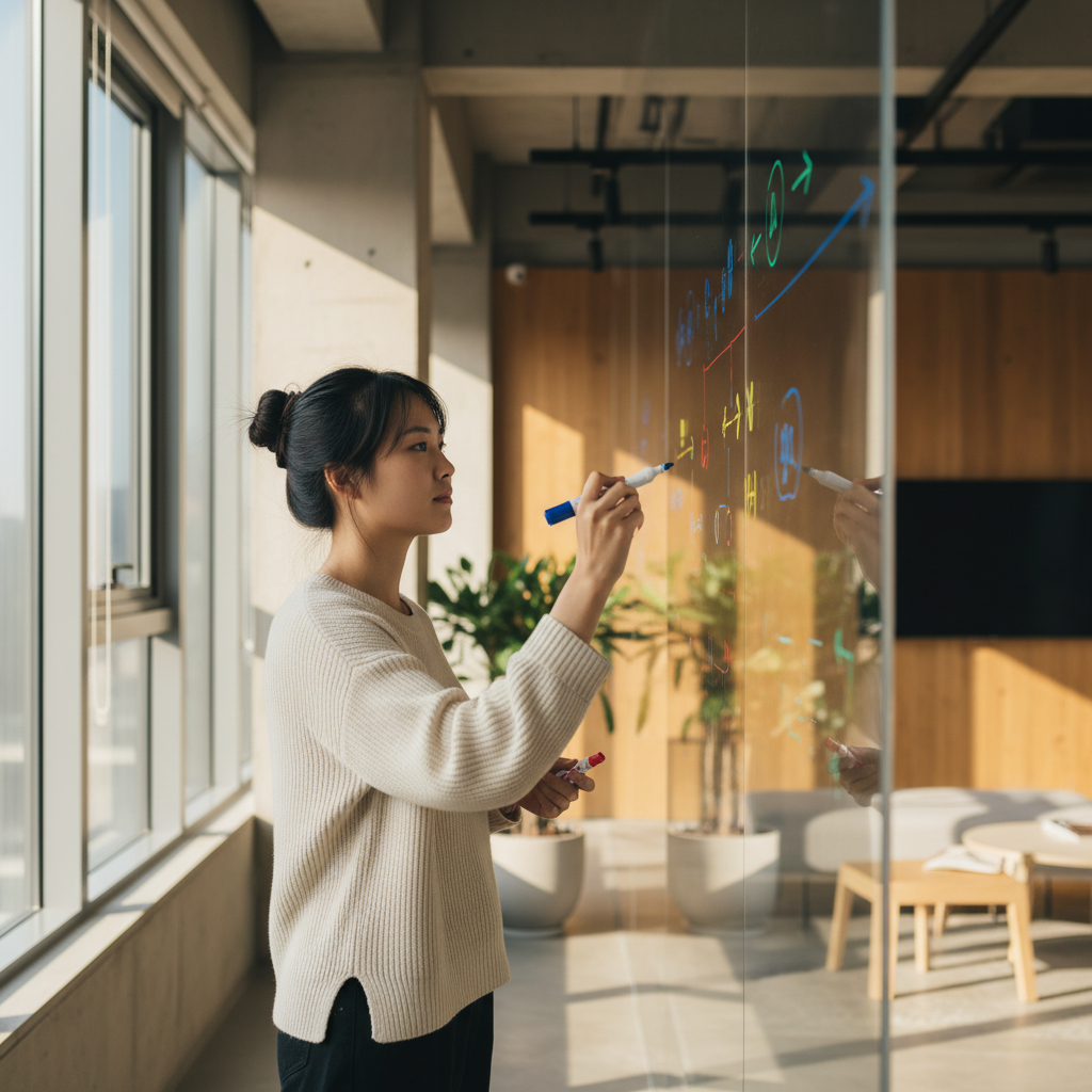 Shanghai tech district at golden hour